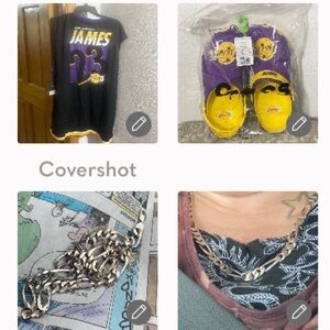 LA Lakers Reversible James 23👕 XXL+9🐊Crocs LA Lakers +925⛓24”THICK